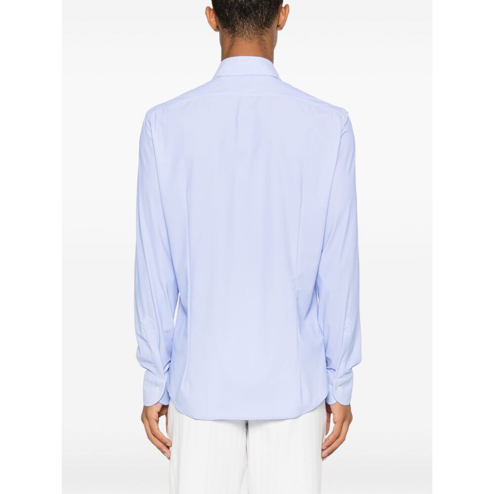 Mazzarelli Nylon Shirts - Blue, White | Wanan Luxury