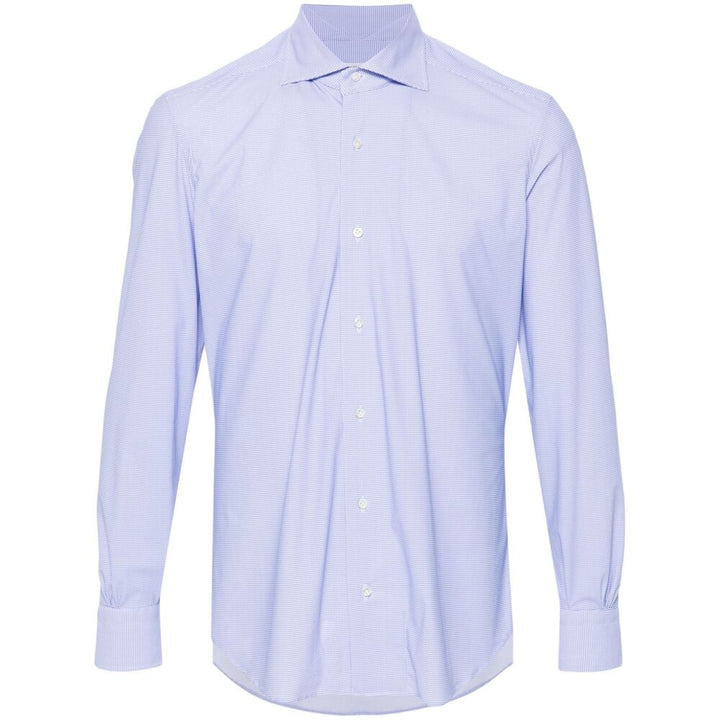 Mazzarelli Nylon Shirts - Blue, White | Wanan Luxury