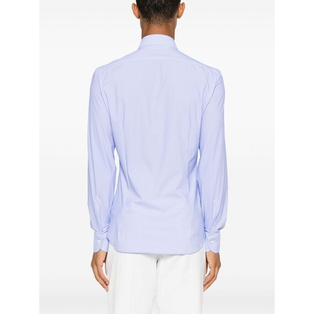 Mazzarelli Nylon Shirts - Blue, White | Wanan Luxury