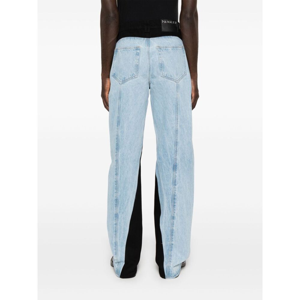 Mugler Pantaloni - Blu, Nero | Wanan Luxury