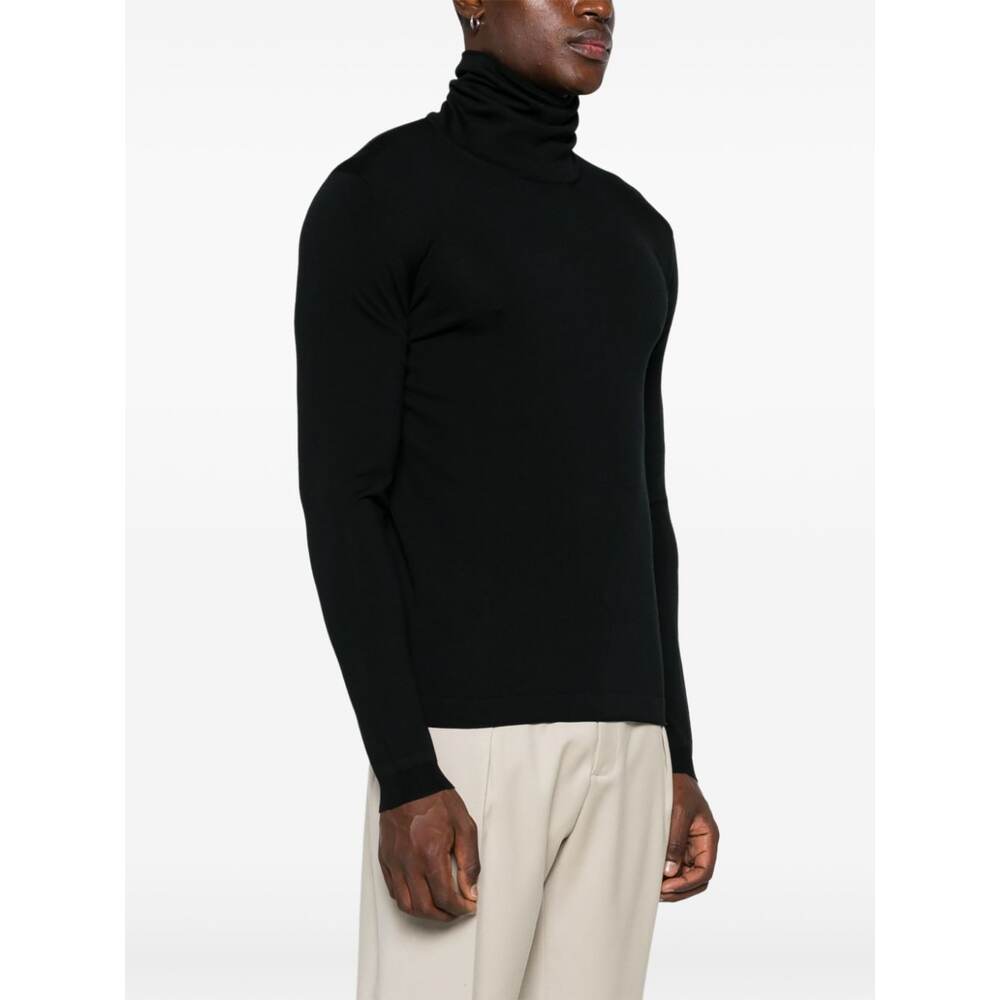 Goes Botanical Wool Sweaters - Black | Wanan Luxury