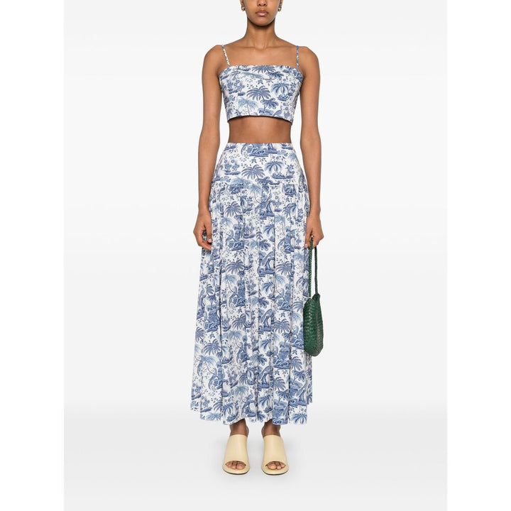 Staud Gonne - Bianco, Blu | Wanan Luxury