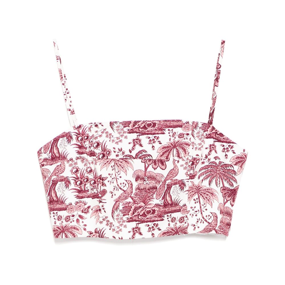 Staud Top - Bianco, Rosso | Wanan Luxury