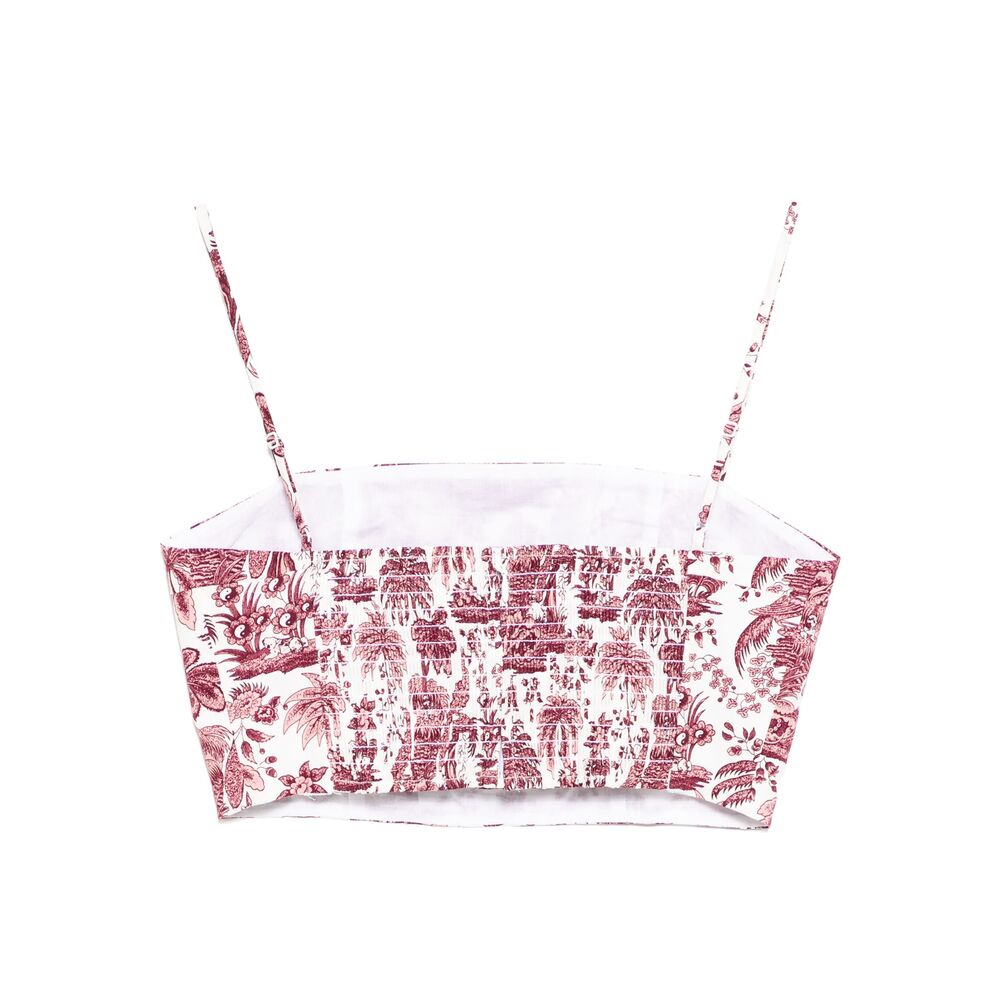 Staud Top - Bianco, Rosso | Wanan Luxury