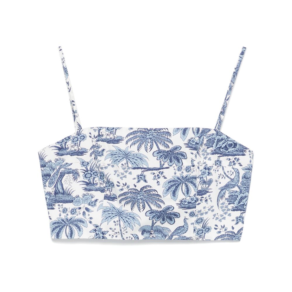 Staud Top - Bianco, Blu | Wanan Luxury