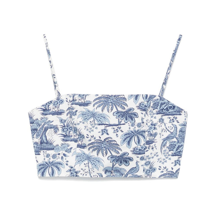 Staud Top - Bianco, Blu | Wanan Luxury