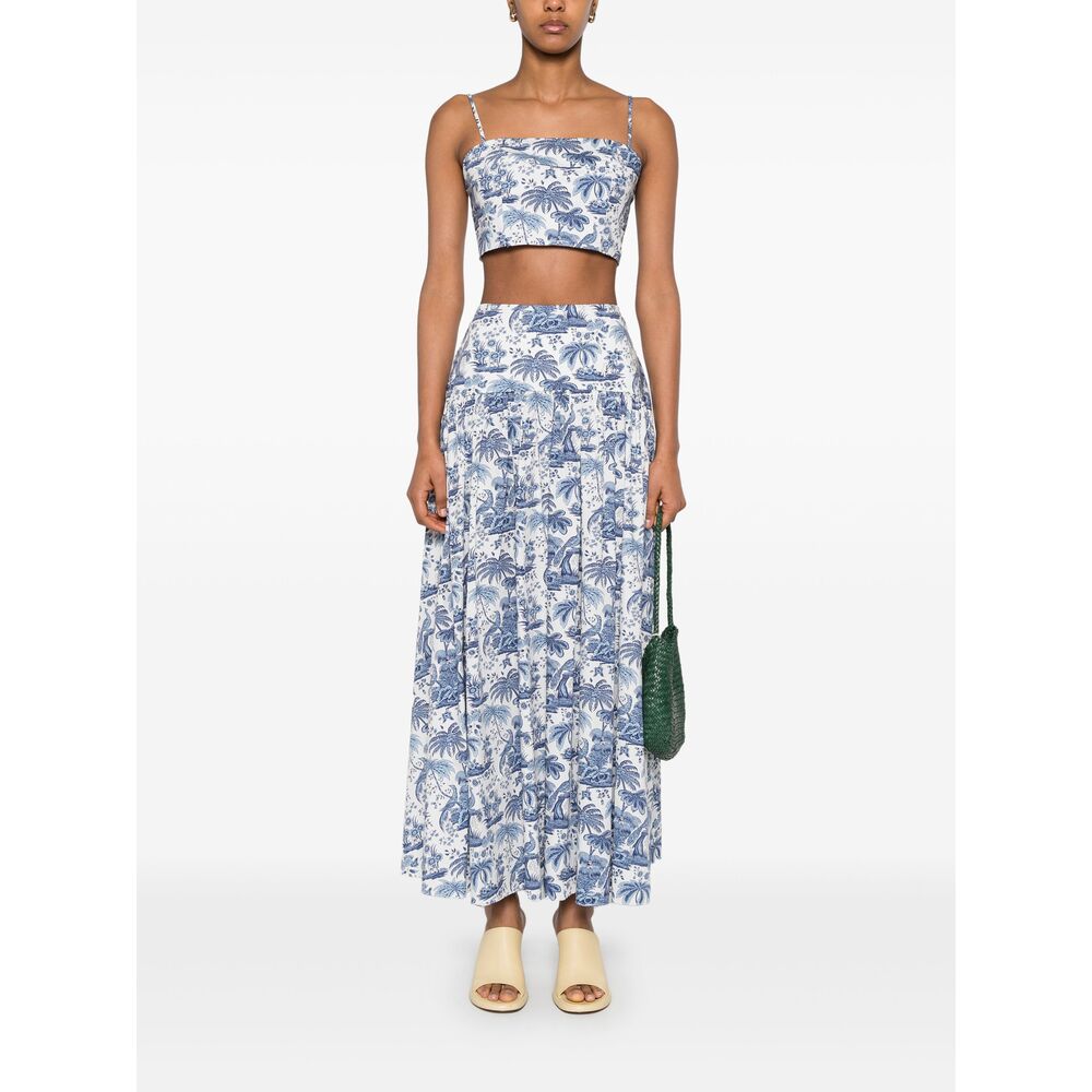 Staud Top - Bianco, Blu | Wanan Luxury