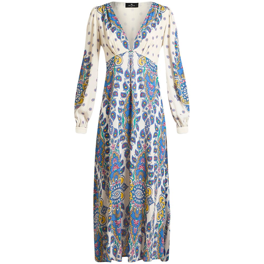 Etro Silk Suits & Dresses - White, Blue | Wanan Luxury