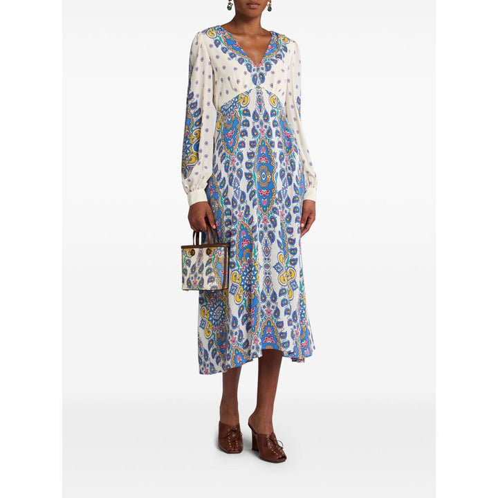 Etro Silk Suits & Dresses - White, Blue | Wanan Luxury