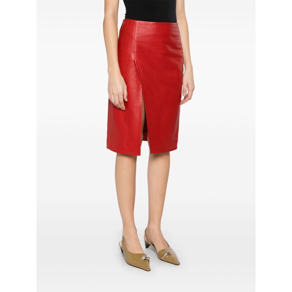 Loulou Studio Silk Skirts - Red | Wanan Luxury