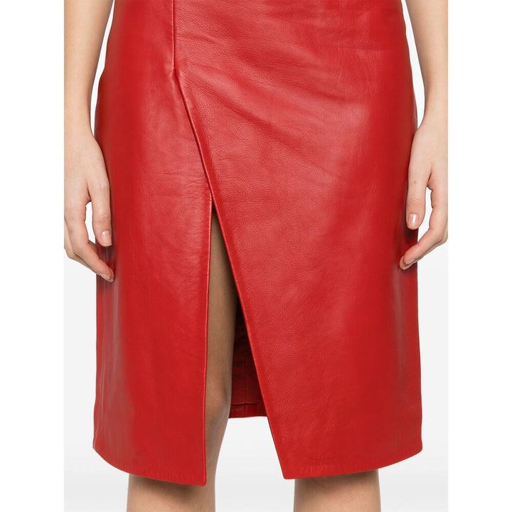 Loulou Studio Silk Skirts - Red | Wanan Luxury