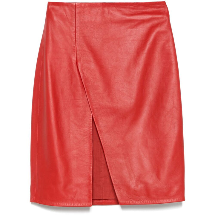 Loulou Studio Silk Skirts - Red | Wanan Luxury