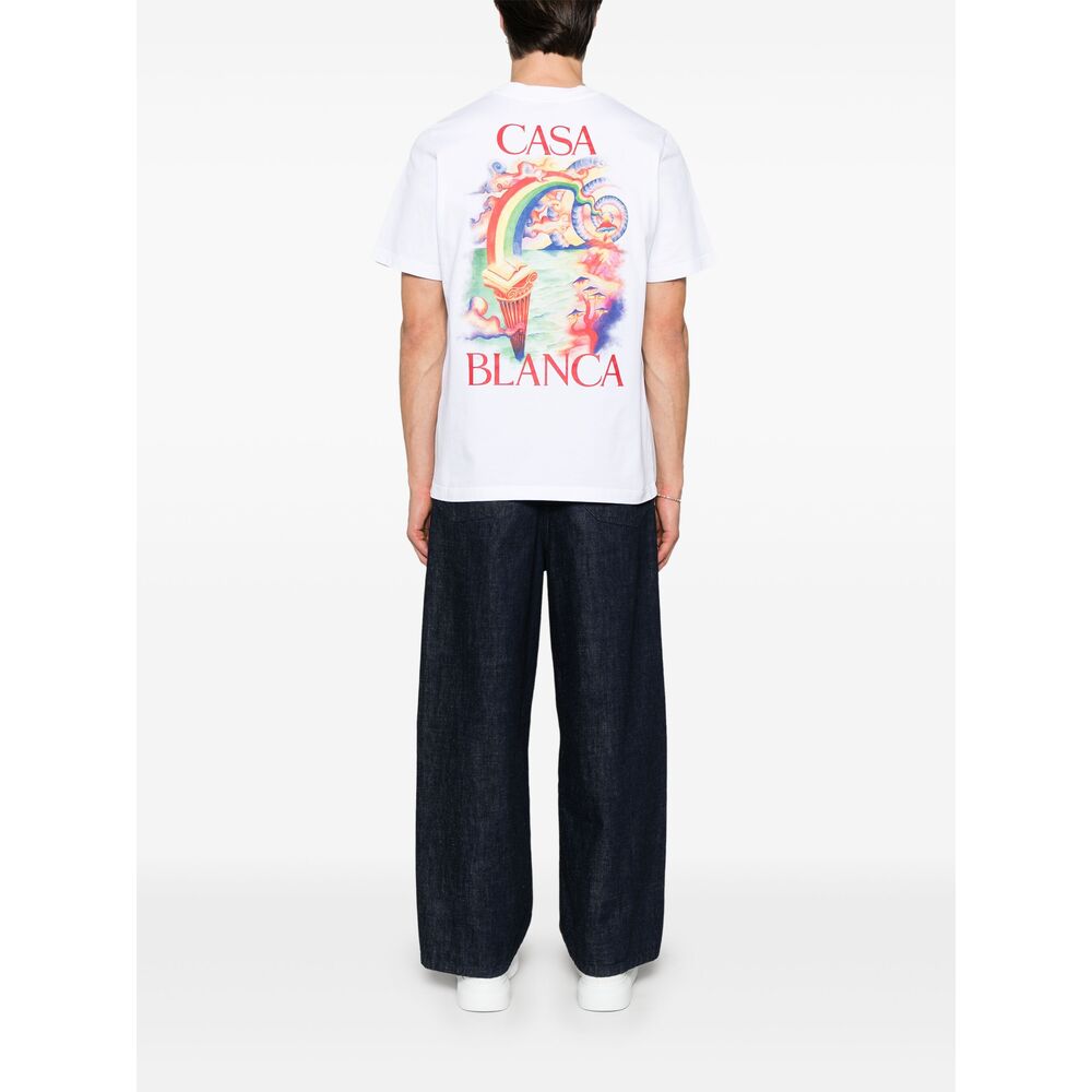 Casablanca T Shirt - Bianco | Wanan Luxury