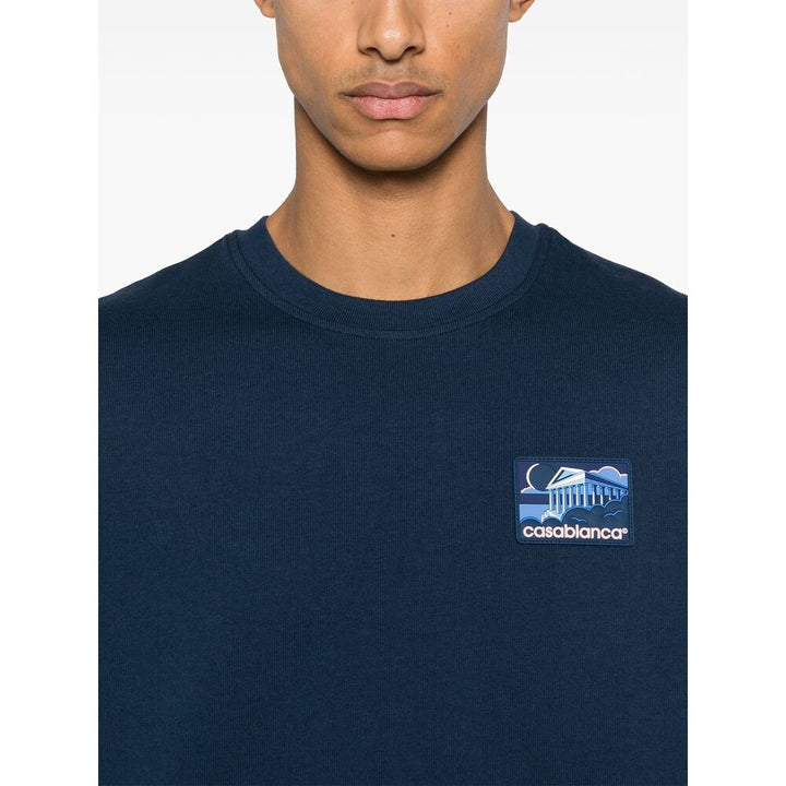 Casablanca T Shirt - Blu | Wanan Luxury