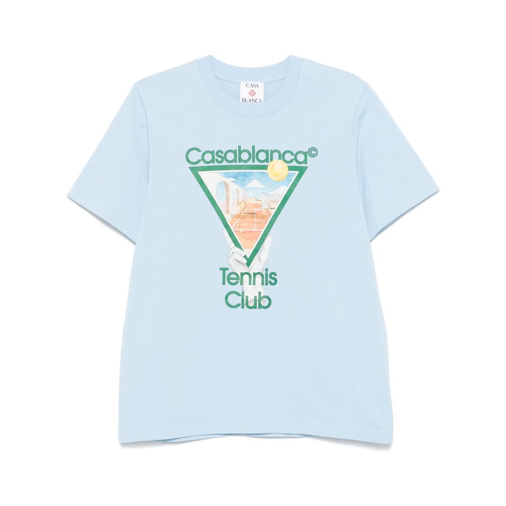 Casablanca T Shirt - Blu | Wanan Luxury