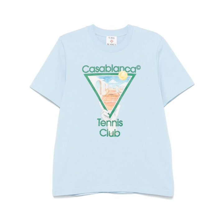 Casablanca T Shirt - Blu | Wanan Luxury