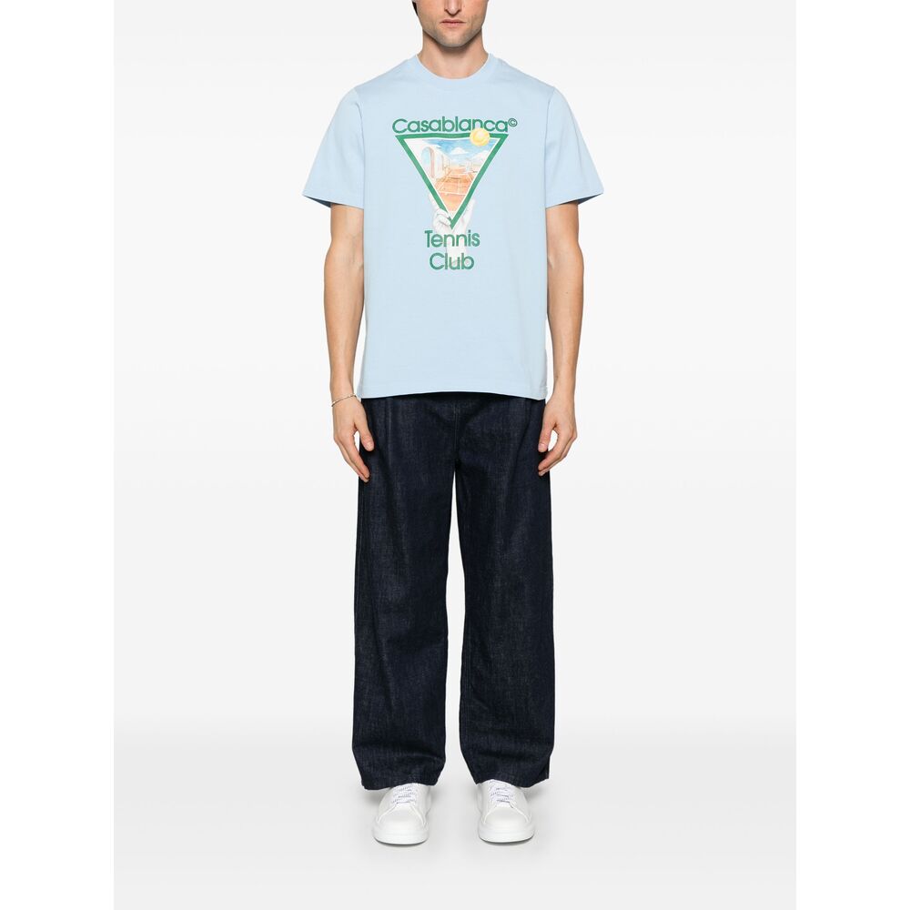 Casablanca T Shirt - Blu | Wanan Luxury