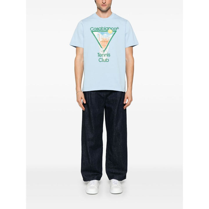 Casablanca T Shirt - Blu | Wanan Luxury