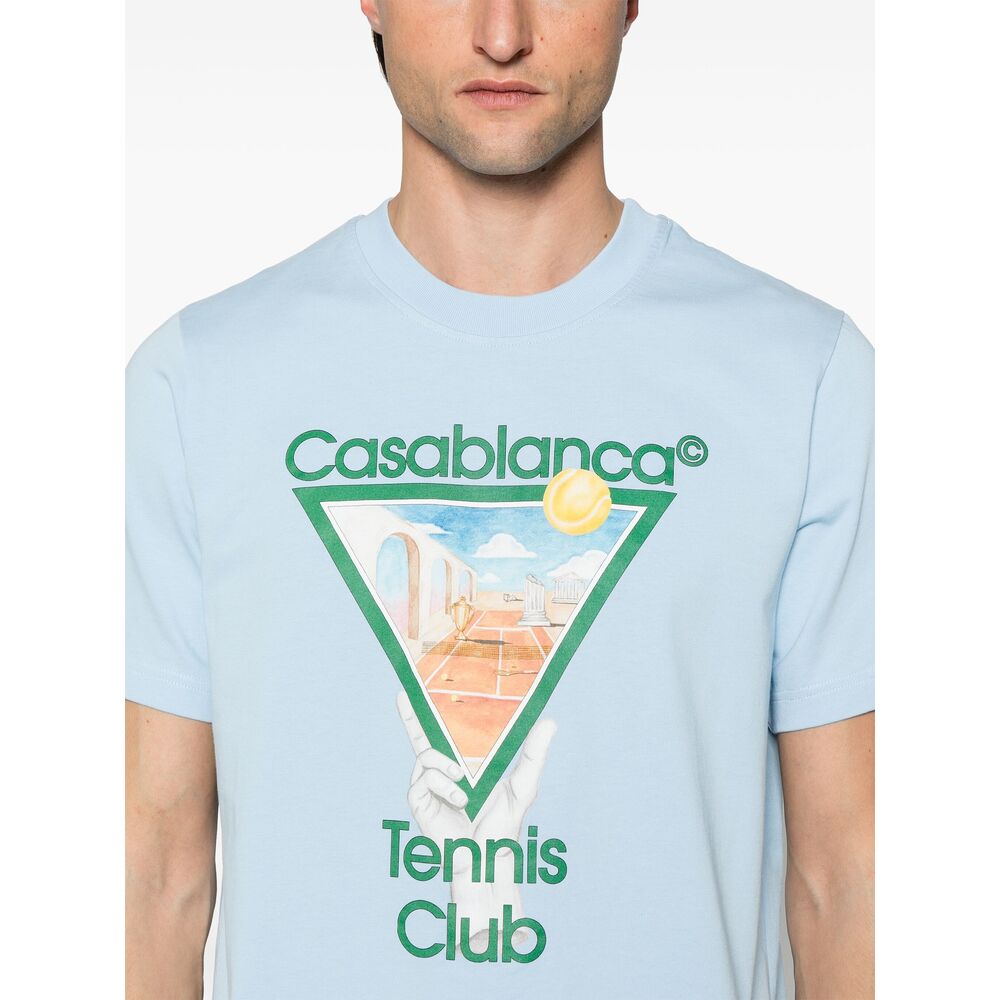 Casablanca T Shirt - Blu | Wanan Luxury