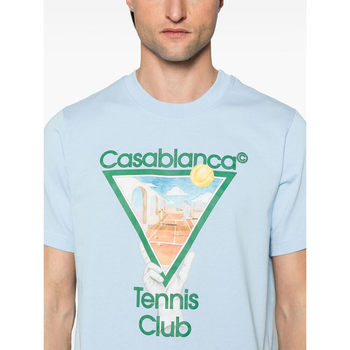 Casablanca T Shirt - Blu | Wanan Luxury