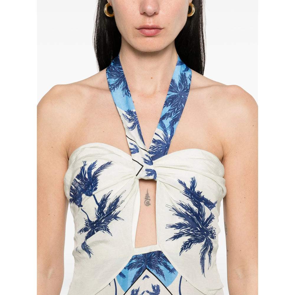 Raquel Diniz Abiti - Bianco, Blu | Wanan Luxury