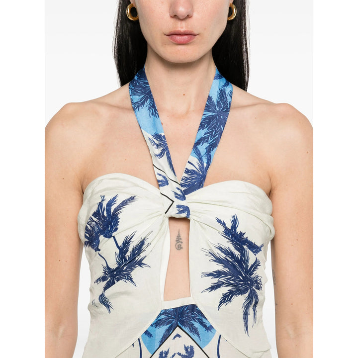Raquel Diniz Abiti - Bianco, Blu | Wanan Luxury