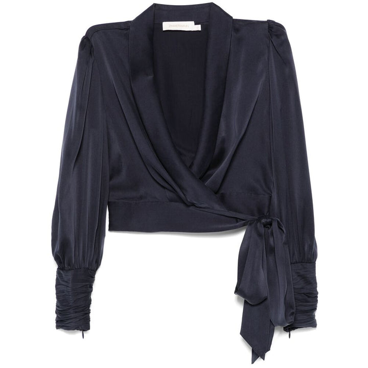 Zimmermann Silk Tops - Blue | Wanan Luxury