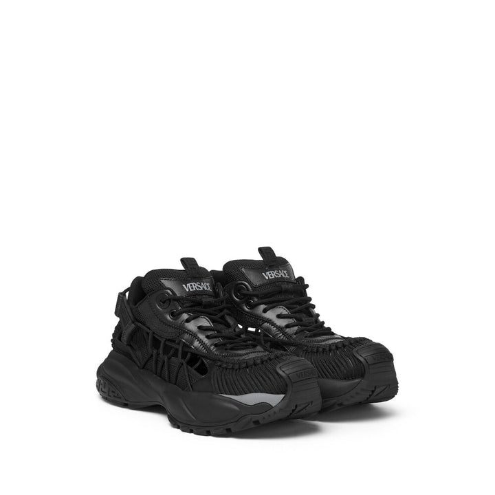 Versace Silk Sneakers - Black | Wanan Luxury