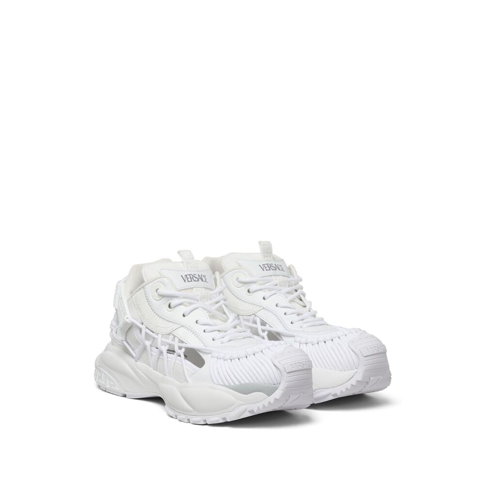 Versace Silk Sneakers - White | Wanan Luxury