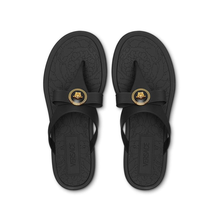 Versace Rubber Slippers - Black | Wanan Luxury