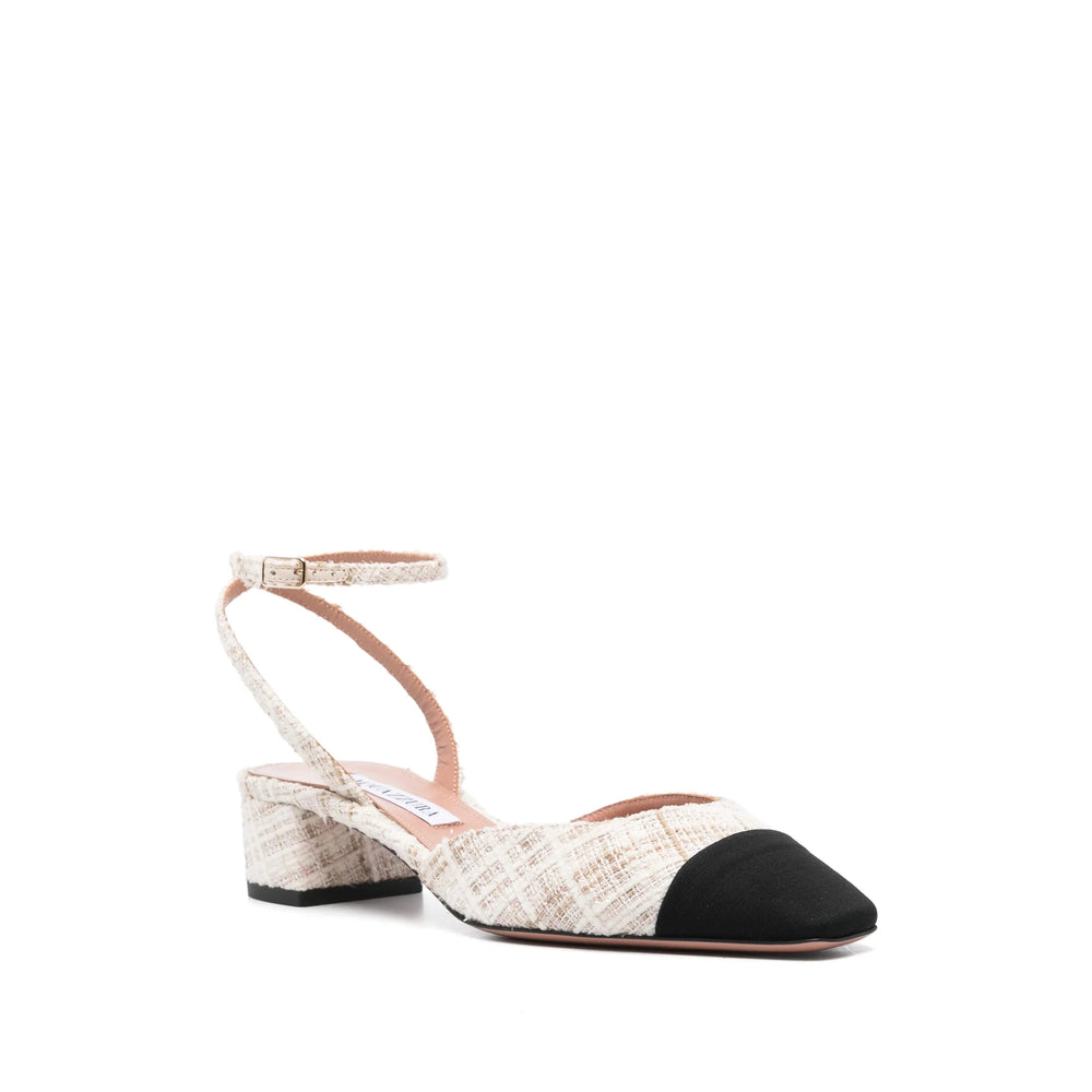 Aquazzura Decollete - Bianco, Nero | Wanan Luxury