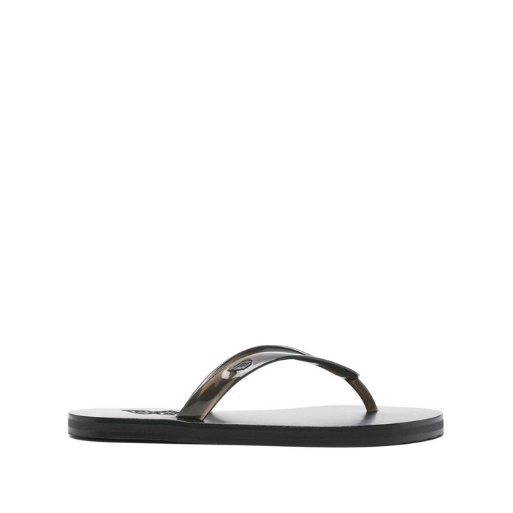 Ancient Greek Sandals Rubber Slippers - Black | Wanan Luxury