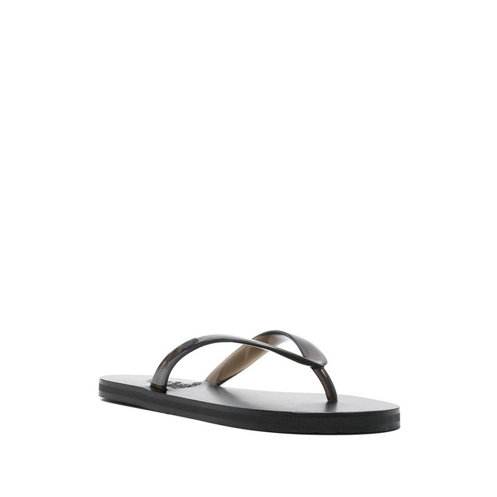 Ancient Greek Sandals Rubber Slippers - Black | Wanan Luxury