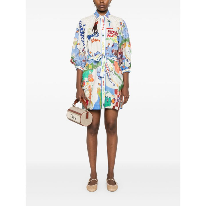 Alemais Abiti - Bianco, Blu | Wanan Luxury