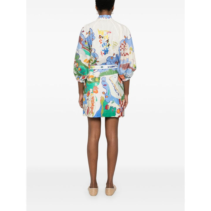 Alemais Abiti - Bianco, Blu | Wanan Luxury