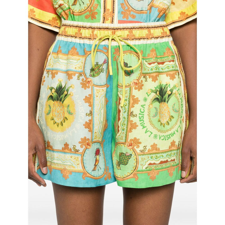 Alemais Shorts - Verde, Giallo | Wanan Luxury