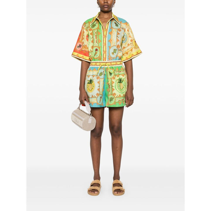 Alemais Shorts - Verde, Giallo | Wanan Luxury