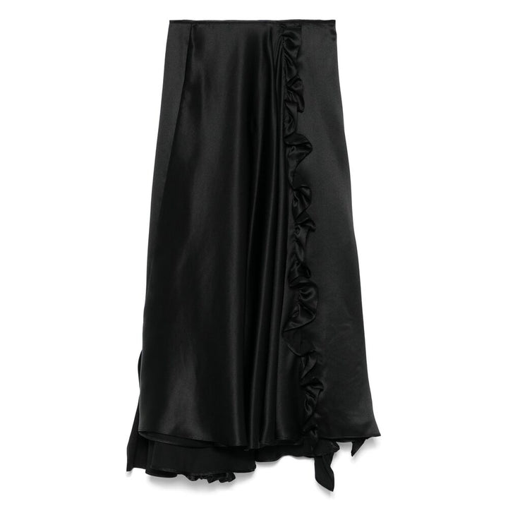 Cecilie Bahnsen Silk Skirts - Black | Wanan Luxury