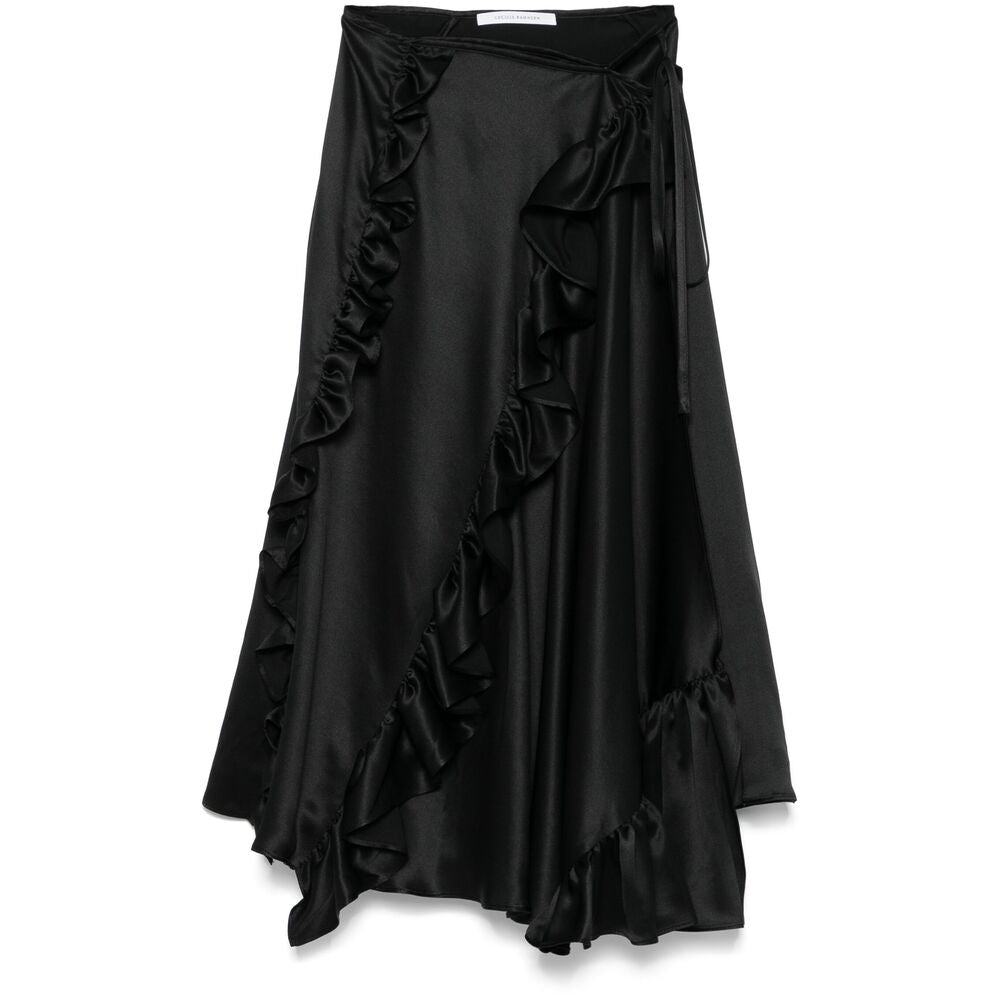 Cecilie Bahnsen Silk Skirts - Black | Wanan Luxury