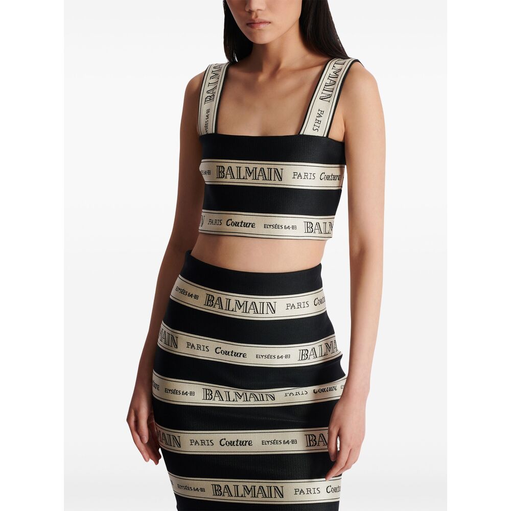 Balmain Tops - Black, White | Wanan Luxury