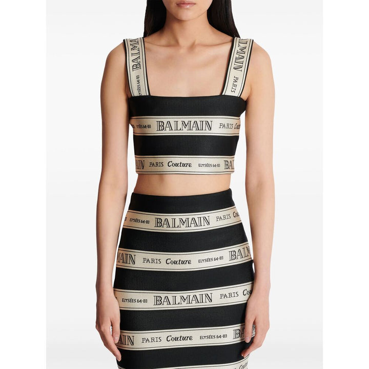 Balmain Tops - Black, White | Wanan Luxury