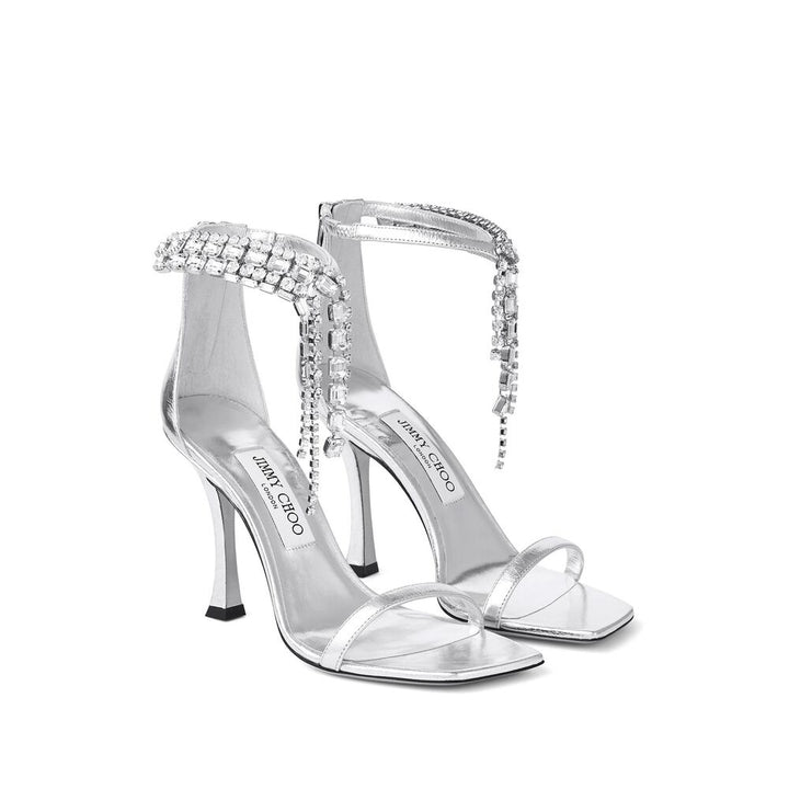 Jimmy Choo Silver Sandals - Silver | Wanan Luxury