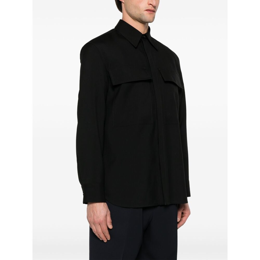 Jil Sander Wool Shirts - Black | Wanan Luxury