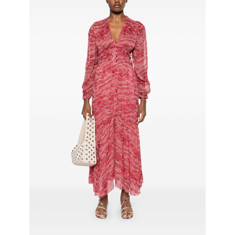 Isabel Marant Etoile Silk Suits & Dresses - Red, Pink | Wanan Luxury