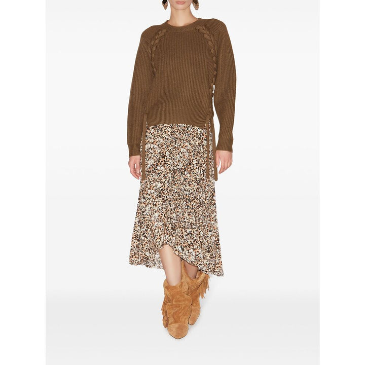 Isabel Marant Silk Skirts - Brown, Neutral | Wanan Luxury