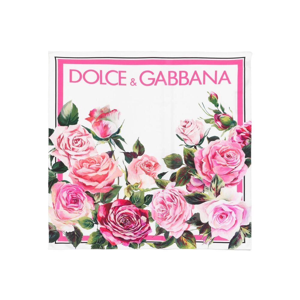 Dolce & Gabbana Silk Scarves & Gloves - White, Pink | Wanan Luxury