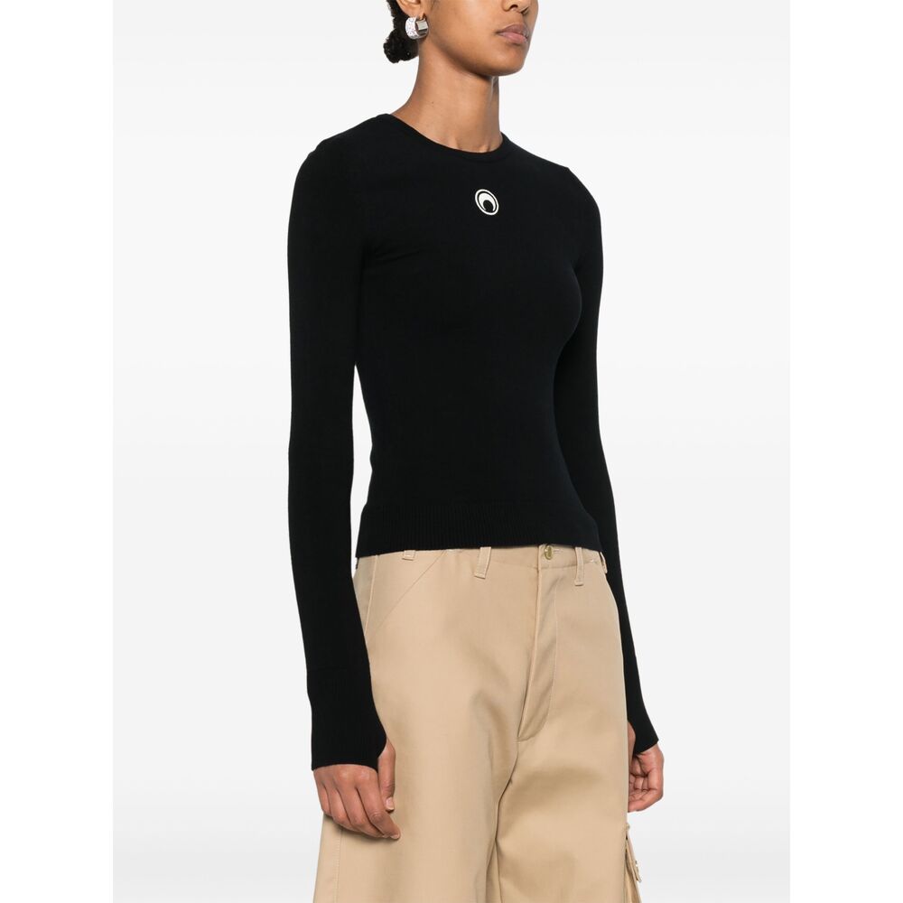 Marine Serre Sweaters - Black | Wanan Luxury