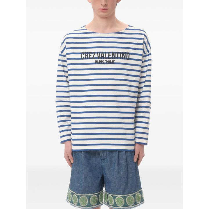 Valentino T Shirts - Blue, White | Wanan Luxury