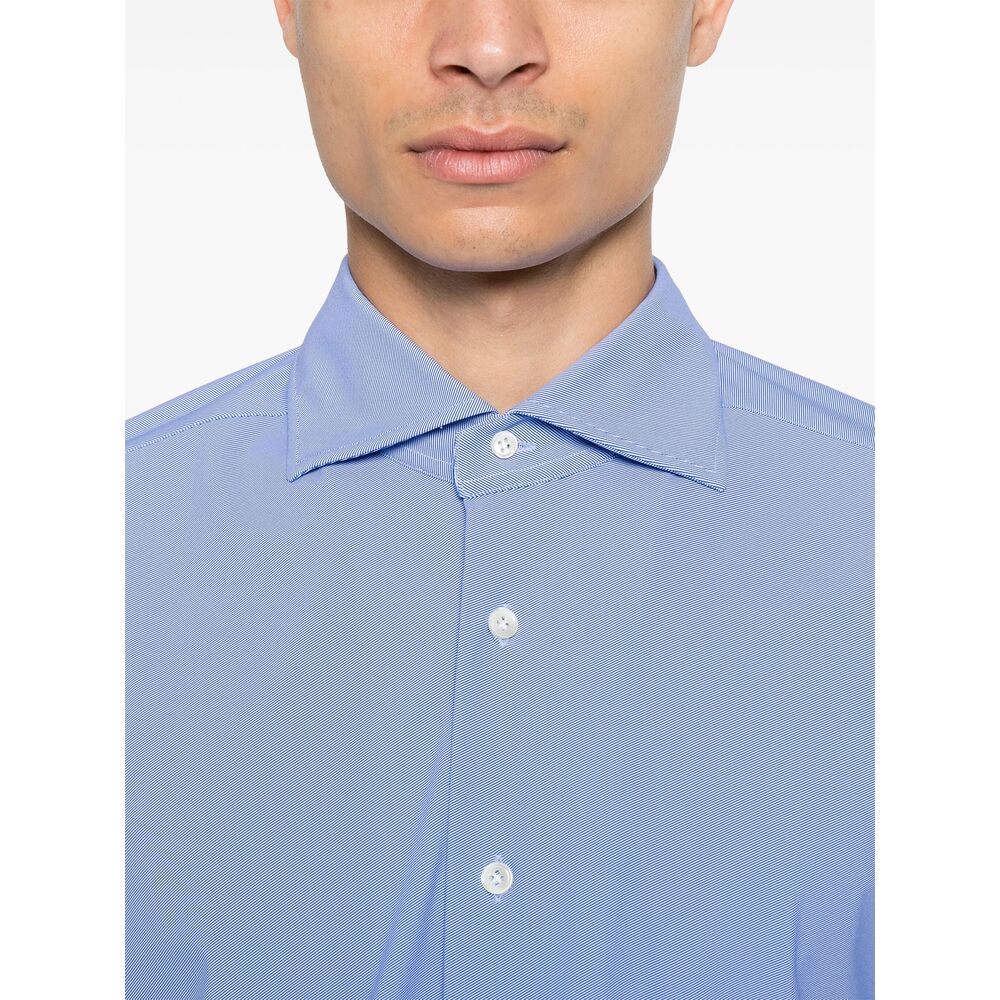 Mazzarelli Nylon Shirts - Blue | Wanan Luxury