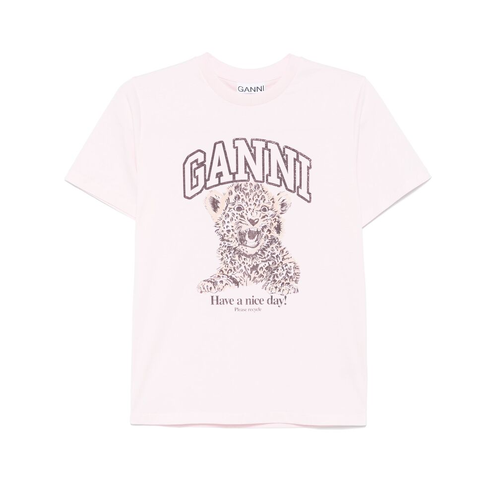 Ganni T Shirts - Pink | Wanan Luxury